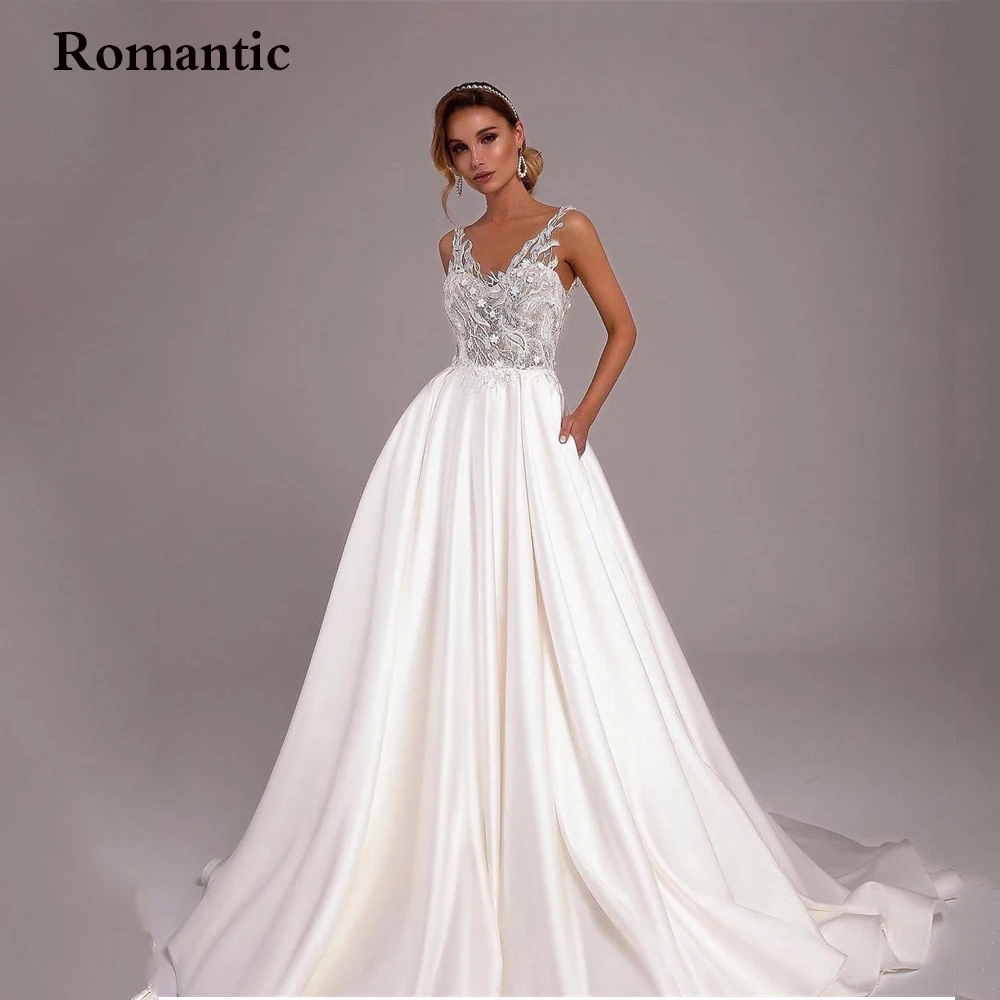 Romantic Exquisite Birthday Dresses Ball Gown White Satin Evening Dresses Spaghetti Strap With Sleeveless Formal Party Invite