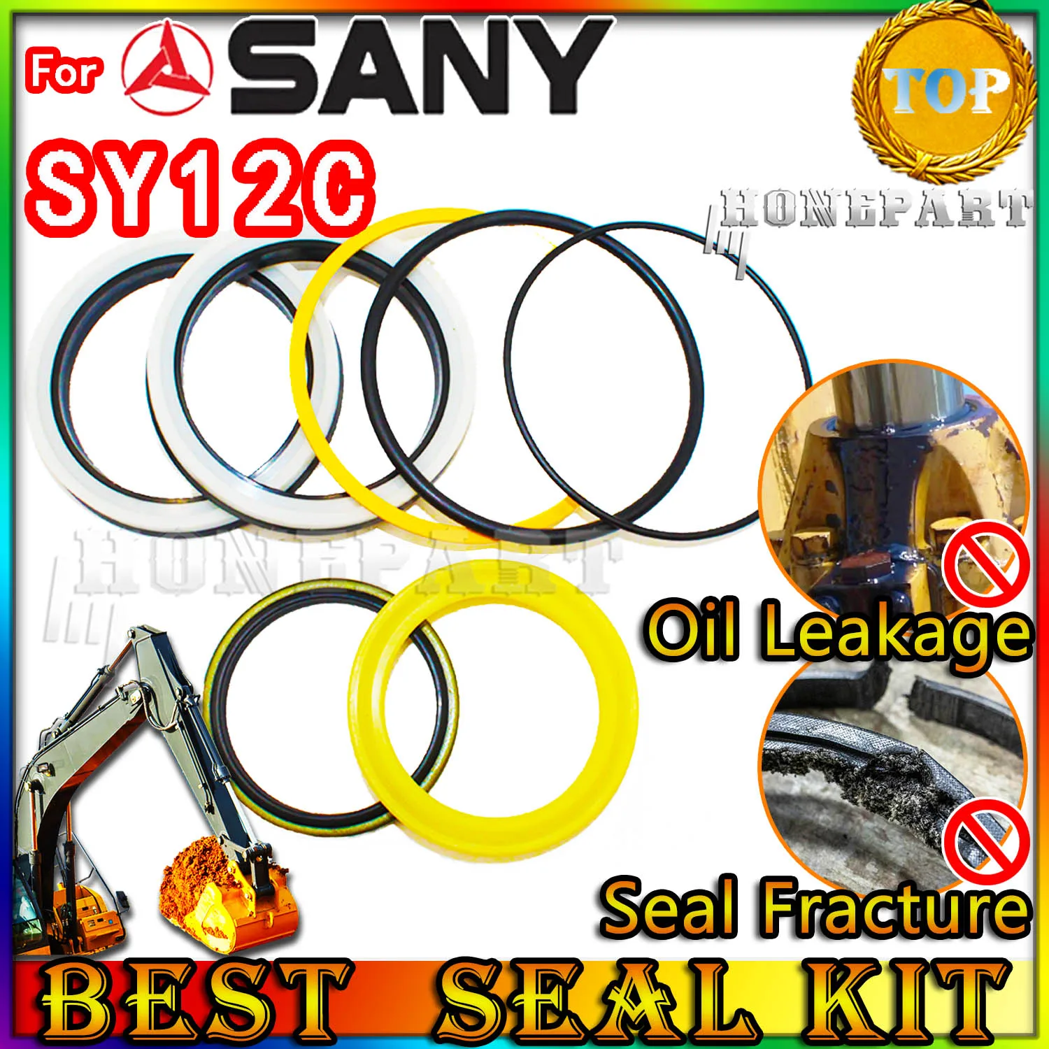 

FOR Sany SY12C Oil Seal Repair Kit Excavator Reliable Mend proof Center Swivel Pilot Regulator Injector Foot PPC Loader STICK