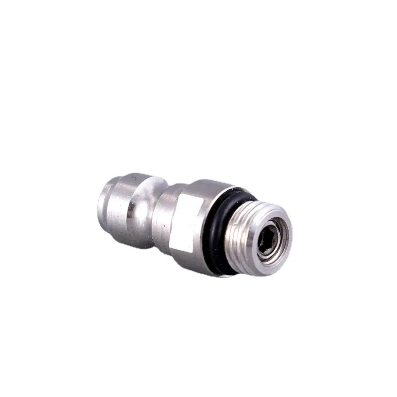 

Steel 8mm Quick Connection Inflatable Male Connector Cylinder Air Inlet Nozzle M8 * 1 Threaded Check Valve with