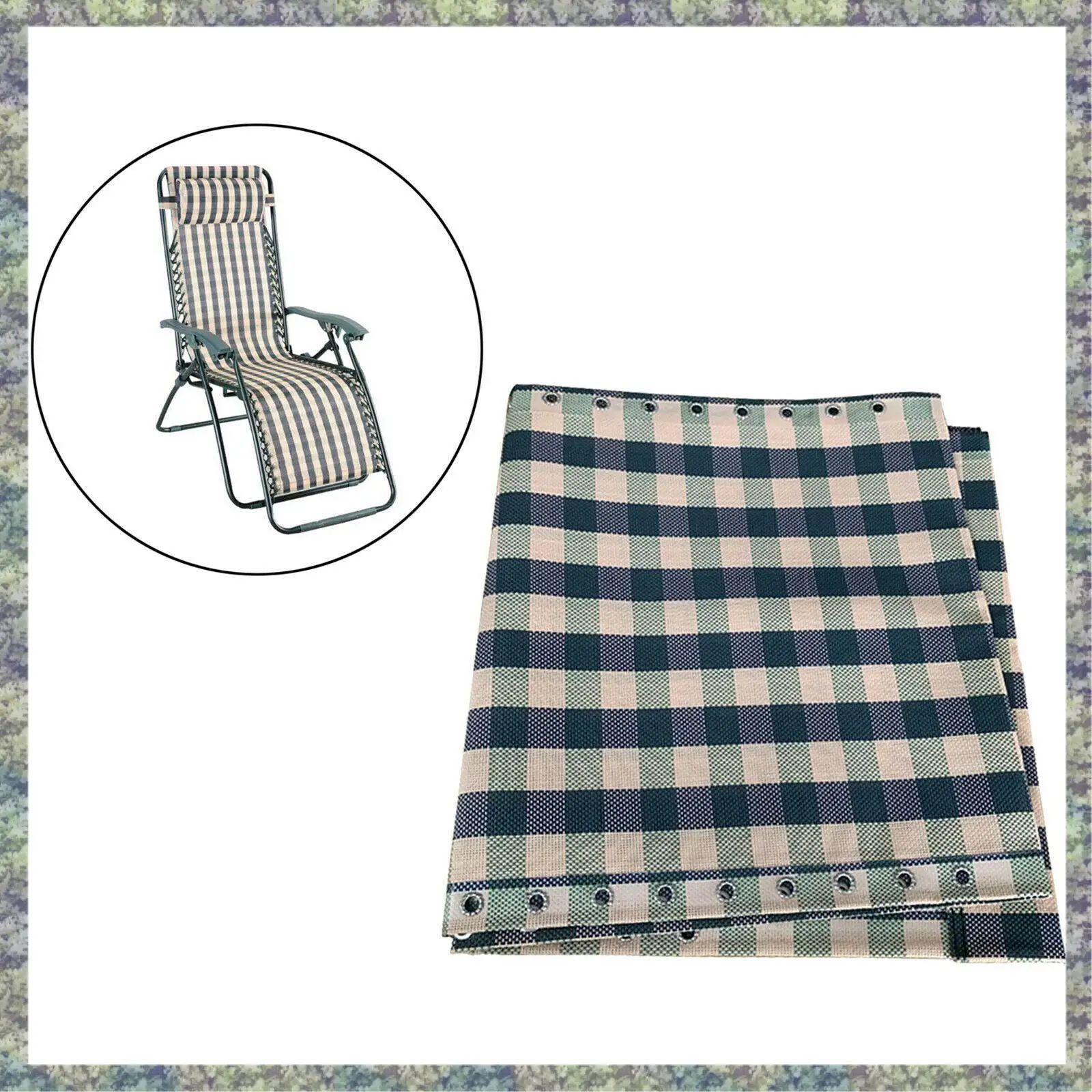 

WON Recliner Buteslin Mesh Folding Chair Lunch Break Beach Chair Cloth Fitting Mesh