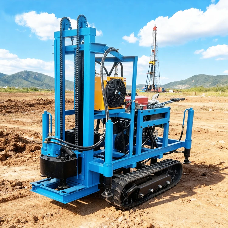

Custom Small Rig Water Well Drilling 100m 200m Deep Portable Diesel Hydraulic Water Well Rotary Drilling Rig With Electric Start