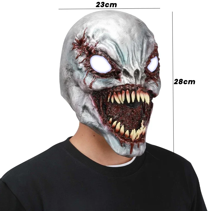 Casque de masque Led Venom pour enfants, gants d'Halloween en latex, accessoires de cosplay, accessoires de masade Tim, accessoires de costume, cadeau de fête drôle, film, nouveau, 2024