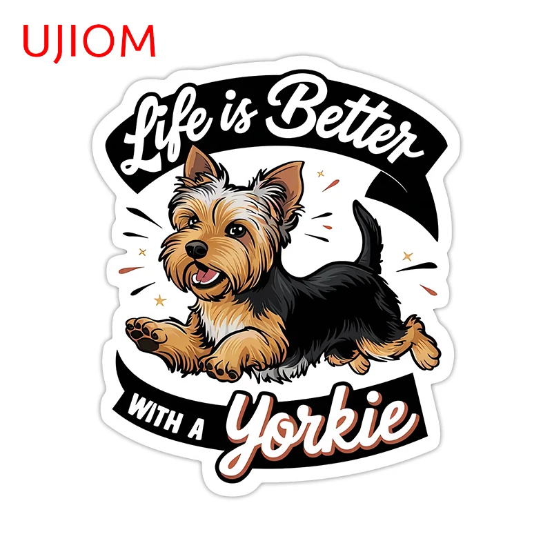 UJIOM Cute Dogs Graphics Wall Sticker Sunscreen Waterproof Decal Cool Personality Sofa Wall Living Room Accessories Stickers