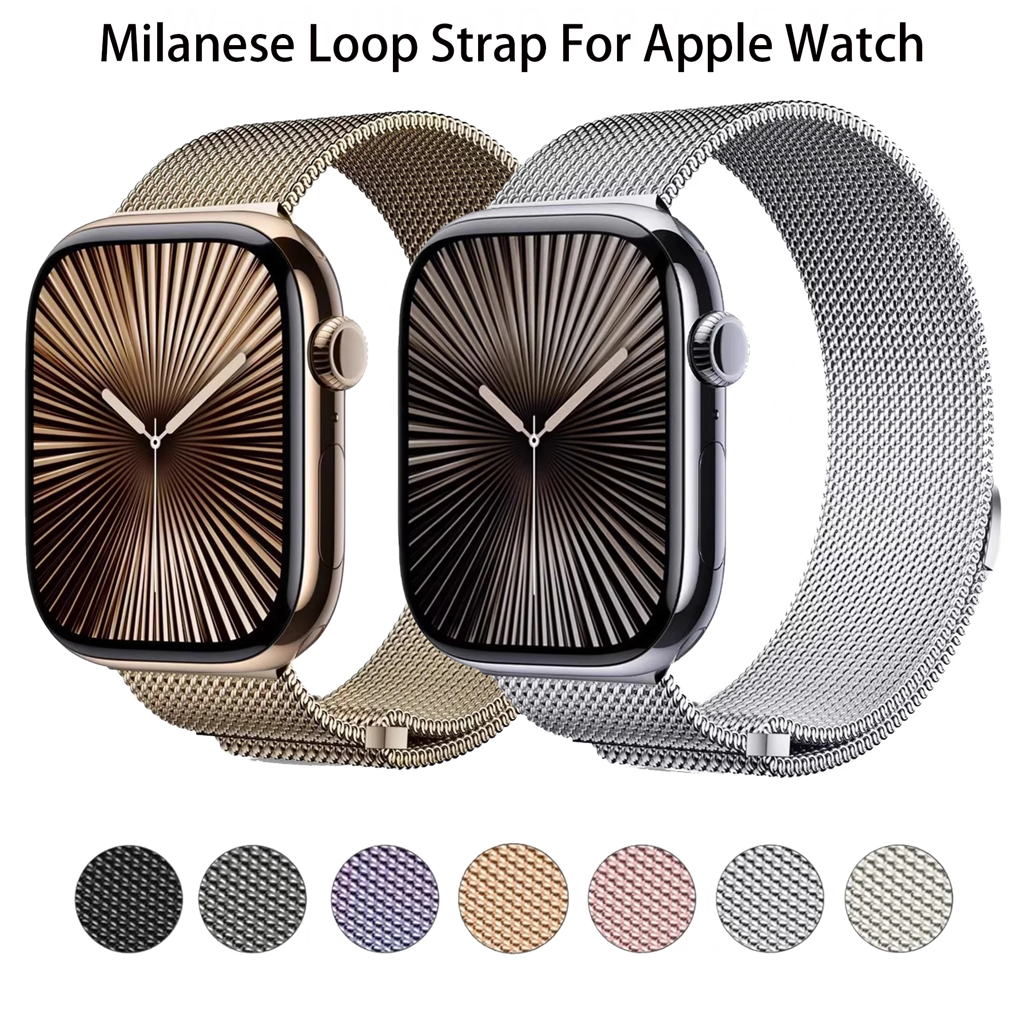 Milanese Loop Strap für Apple Watch Bands 46mm 40mm 41mm 45mm 49mm 42mm Correas Armbänder Iwatch Serie 11 10 9 Se 3 7 8 Ultra 2