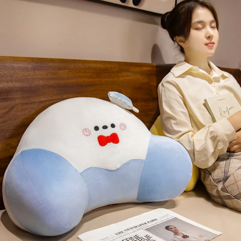 Soft Love and Deepspace Lumbar Support Pillow Cute Rabbit Back Cushion for Office Chair Kawaii Animal Waist Support Pillow