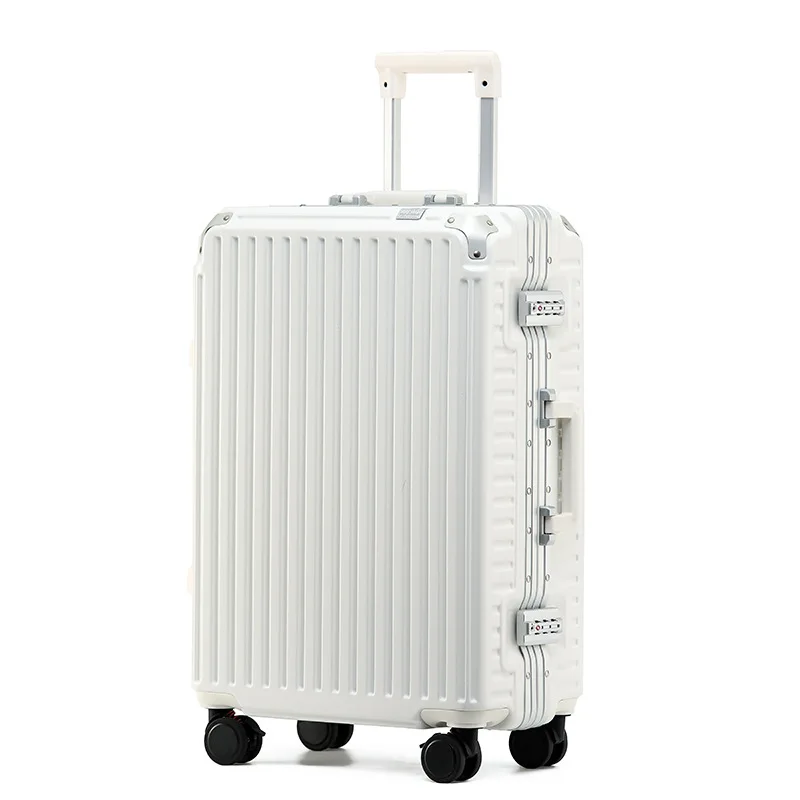 

Aluminum frame luggage, trolley case, combination lock, boarding, travel