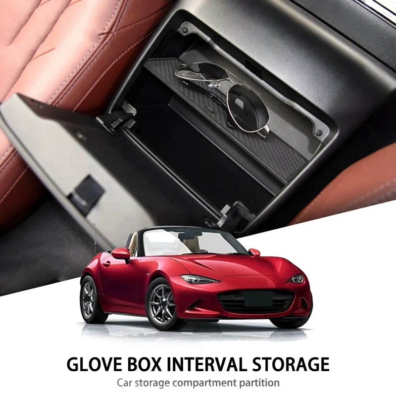 Car Center Console Organizer Glove Box Organizer Partition for Mazda MX5 MX-5 RF Miata 2015 2016 2017 2018 2019