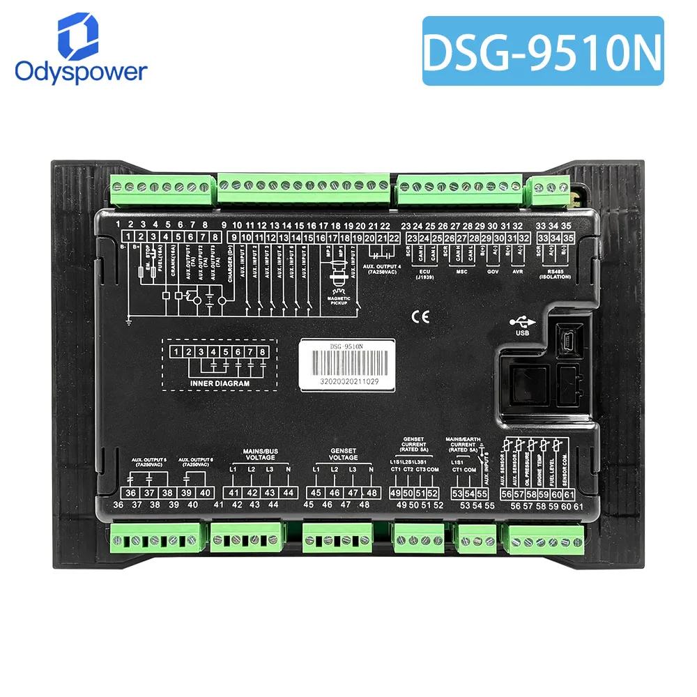 

Replace HGM9510 Smartgen Controller With Multi-units Parallel RS485 CANBUS HGM9510 HGM9510N Generator Parts DSG-9510N