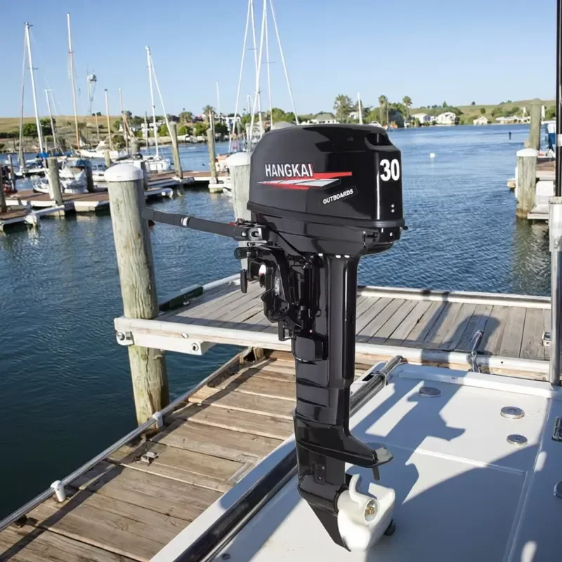30HP 2 Stroke Outboard Motor 496cc Aluminum Lightweight Boat Engine for Fishing Sailboat Speedboat Marine Watercraft Use