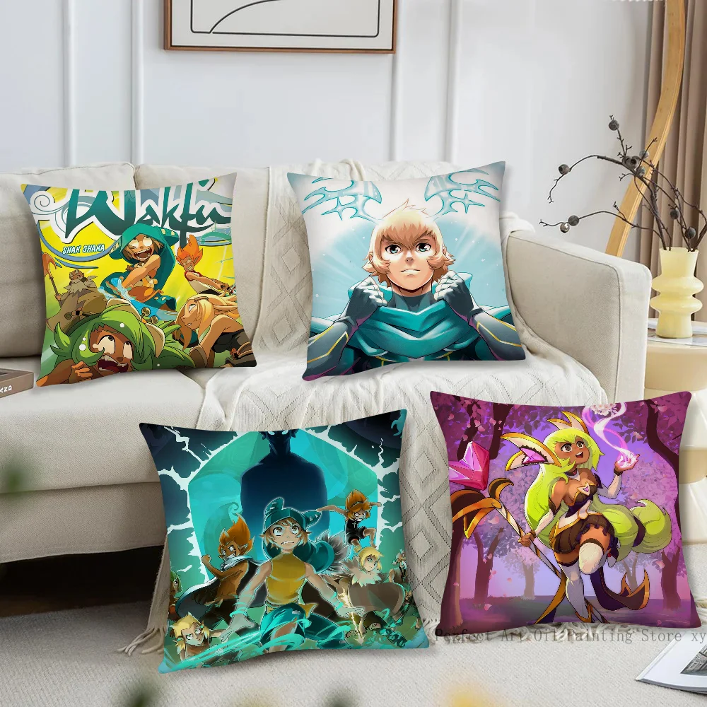 

Game W-Wakfu S-Strategy Pillow Case Square Pillow Bedroom Sofa Leisure Comfort Cushion Car Living Room Home Decoration