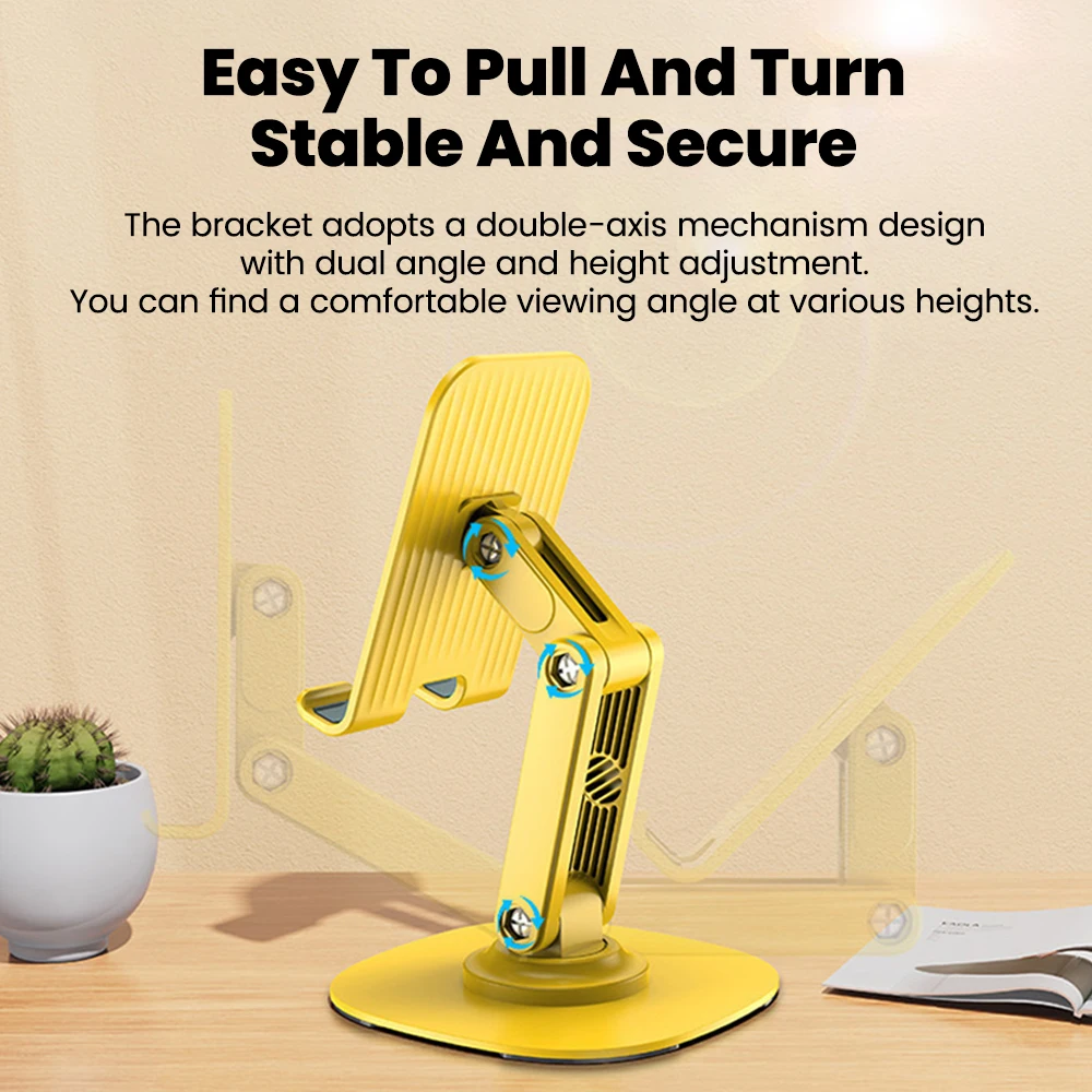 360 °   Support de téléphone Portable de bureau pliable rotatif, tablette universelle paresseuse, Support Mobile Portable pour IPhone 16