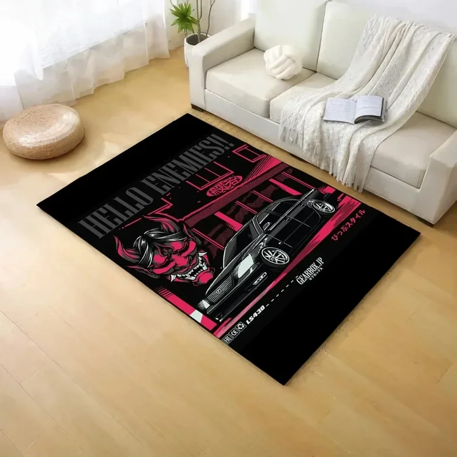 

Ретро JDM Cool16Автомобильный напольный коврик Нескользящий многофункциональный ковер для гостиной Кухня Стильный ковер Декор входа или прихожей