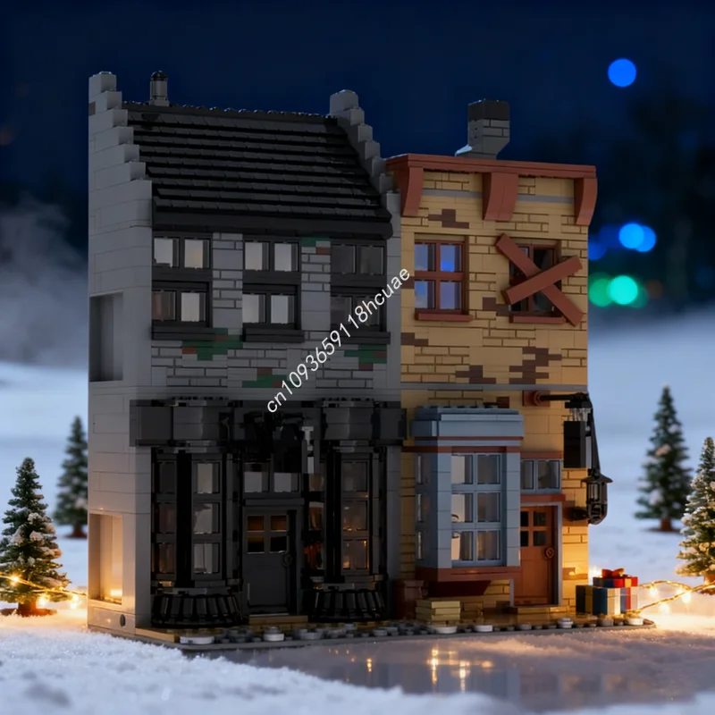 

1495 шт. MOC Borgin And Burke S McHavelock Гарри Модель Строительные блоки Рождественские подарки Сборка DIY Образовательная игрушка Кирпич День рождения