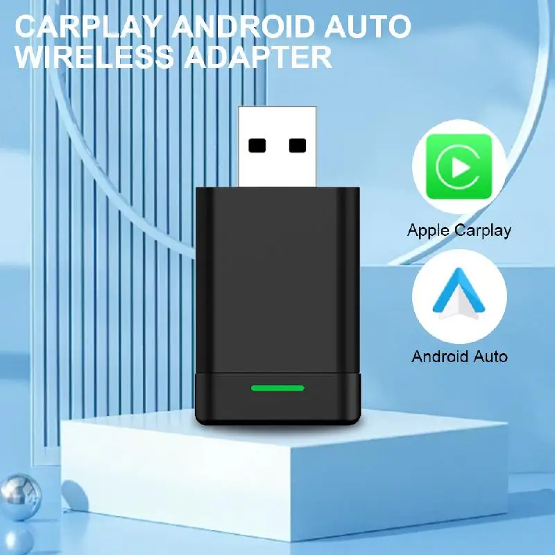 Wireless Carplay Adapter Android Auto Wireless Smart Dongle 2in1 Volvo Benz Kia Hyundai Volkswagen Mazda Cadillac MG Peugeot