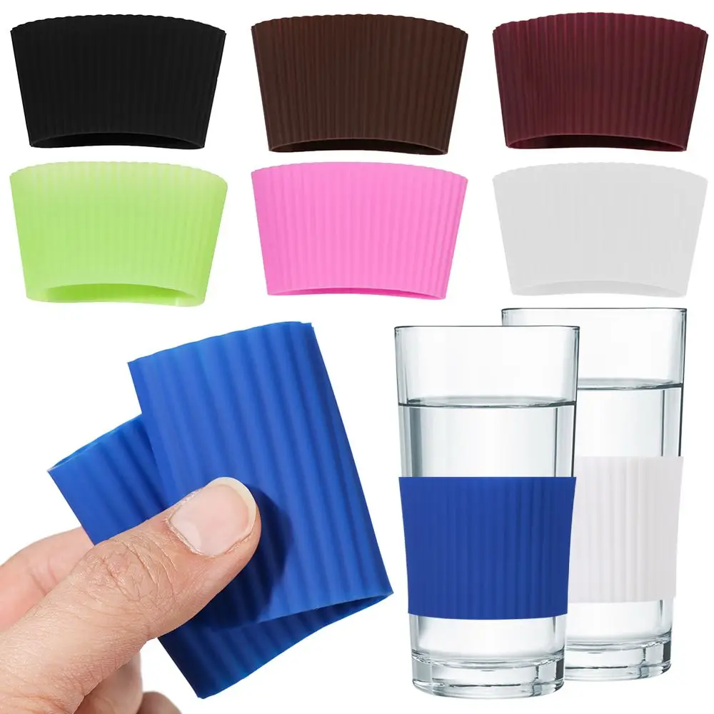 Kitchen Tool Durable Round Table Mats Bottle Sleeves Water Cup Coasters Silicone Cup Sleeve Insulation Cup Cover