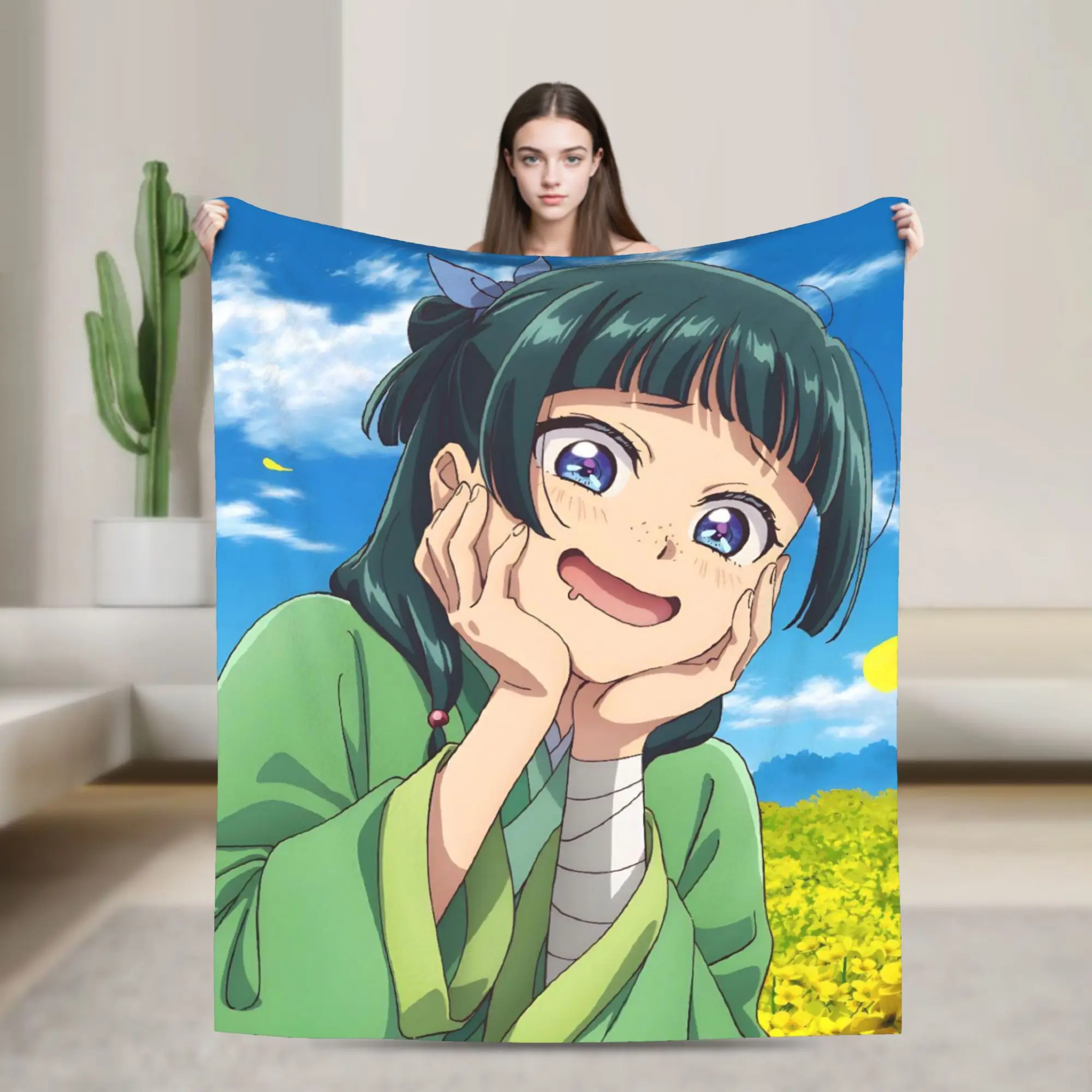 Maomao Manga Anime Blankets Apothecary Diaries Flannel Awesome Soft Throw Blanket for Home Decoration,