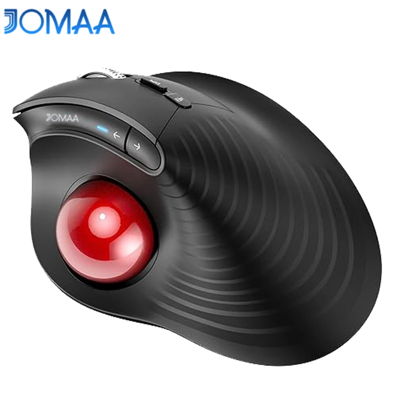 JOMAA Vertical Trackball Mouse Wireless Bluetooth Ergonomic Thumb-Control Mouse Speed Roller Slient Clicks for PC/Mac/Laptop