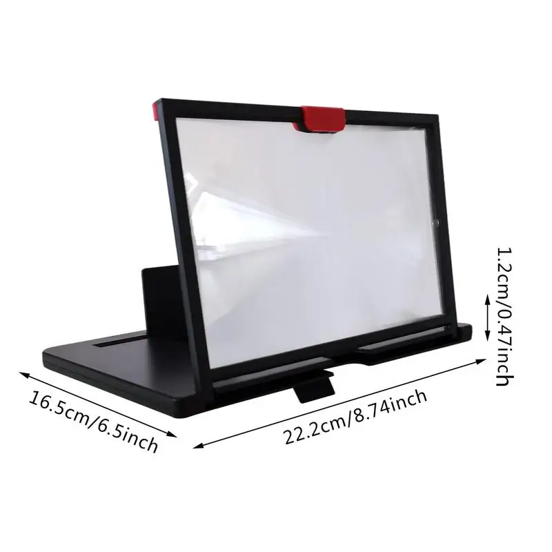 12 Inch Eye Protect Pull-out Mobile Phone Screen Magnifier Stand 3D Enlarger Video Amplifier Projector Bracket Desktop Holder