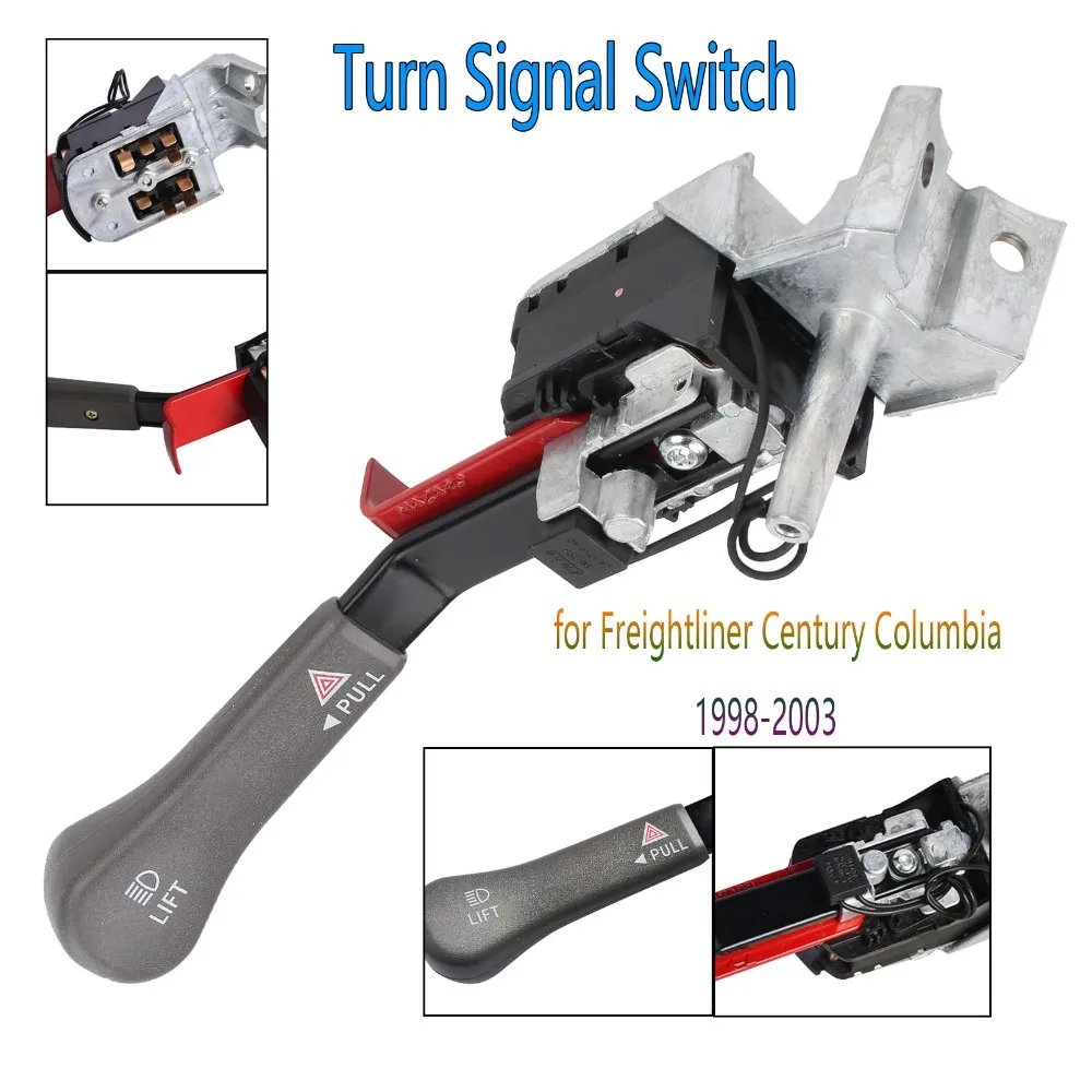 Piezas de interruptor de brazo de señal de giro de dirección de faro para Freightliner Century Columbia 1998 1999 2000 2001 2002 2003 accesorios de coche