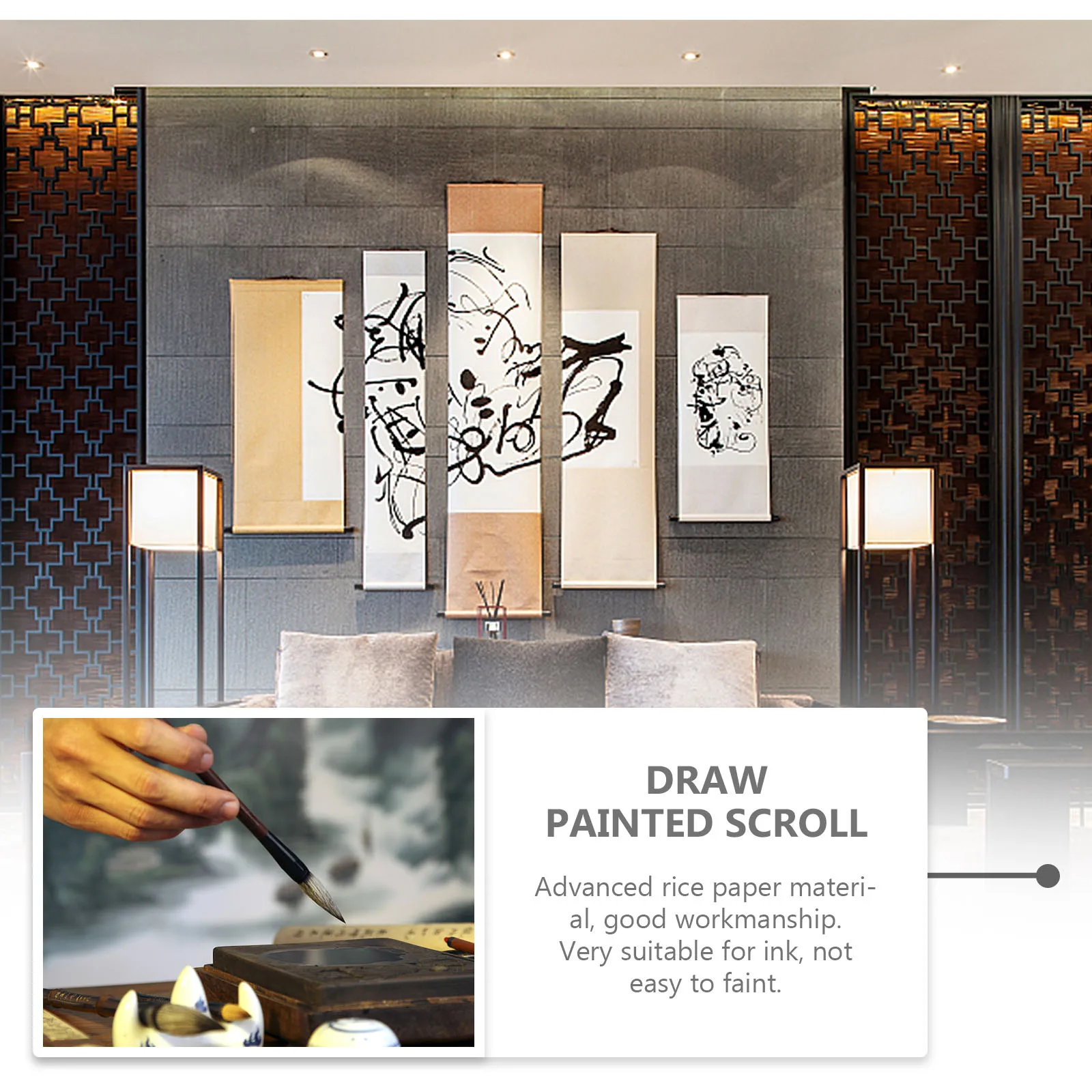 Blank Rice Paper for Calligraphy Art Work Professional Grade Material Suitable for Home Office Decoration Easy to Store Compact