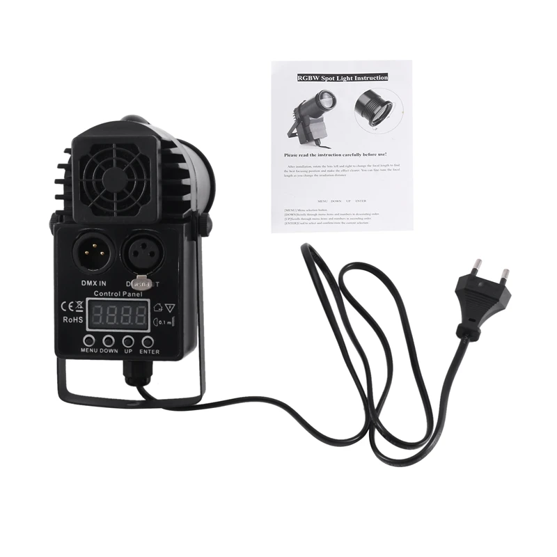 HFES 10W RGBW 4 In 1 DMX faretto a LED a colori faretto da palcoscenico luce d'atmosfera a 6 canali con controllo vocale