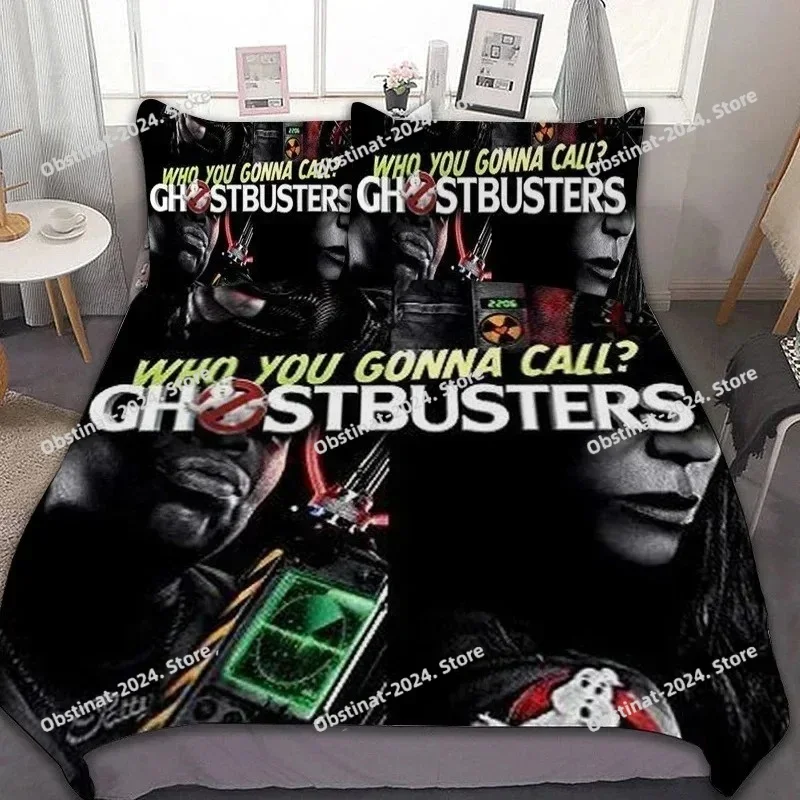 

2025 Ghostbusters Bedding Set Printed Bed Set With Pillowcase Bed Duvet Cover Soft Single Double Queen Super King Size Bedroom