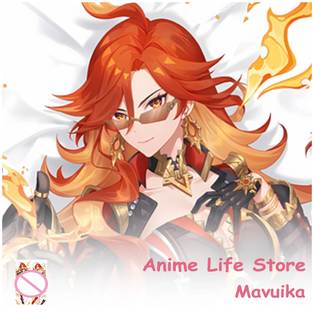 Dakimakura Anime Genshin Impact Mavuika Pillowcase Hugging Body Cosplay Props Otaku Bedding Pillow Cushion Covers Decor Room