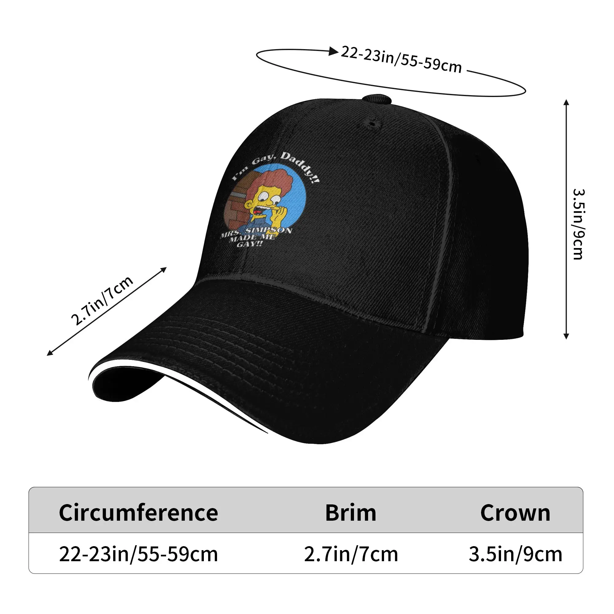 Casual Baseball Cap I am gay, daddy  Hiking Fishing Hip Hop Hats For Unisex-Teens Wholesale y2k Cute Baseball Caps