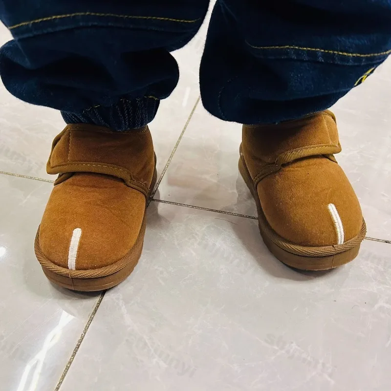 Winter 2025 Children Cotton Shoes Girl Plush Warm Cotton Boots Children Short Snow Boots Kids Botas Lightweight Comfortable Shoe