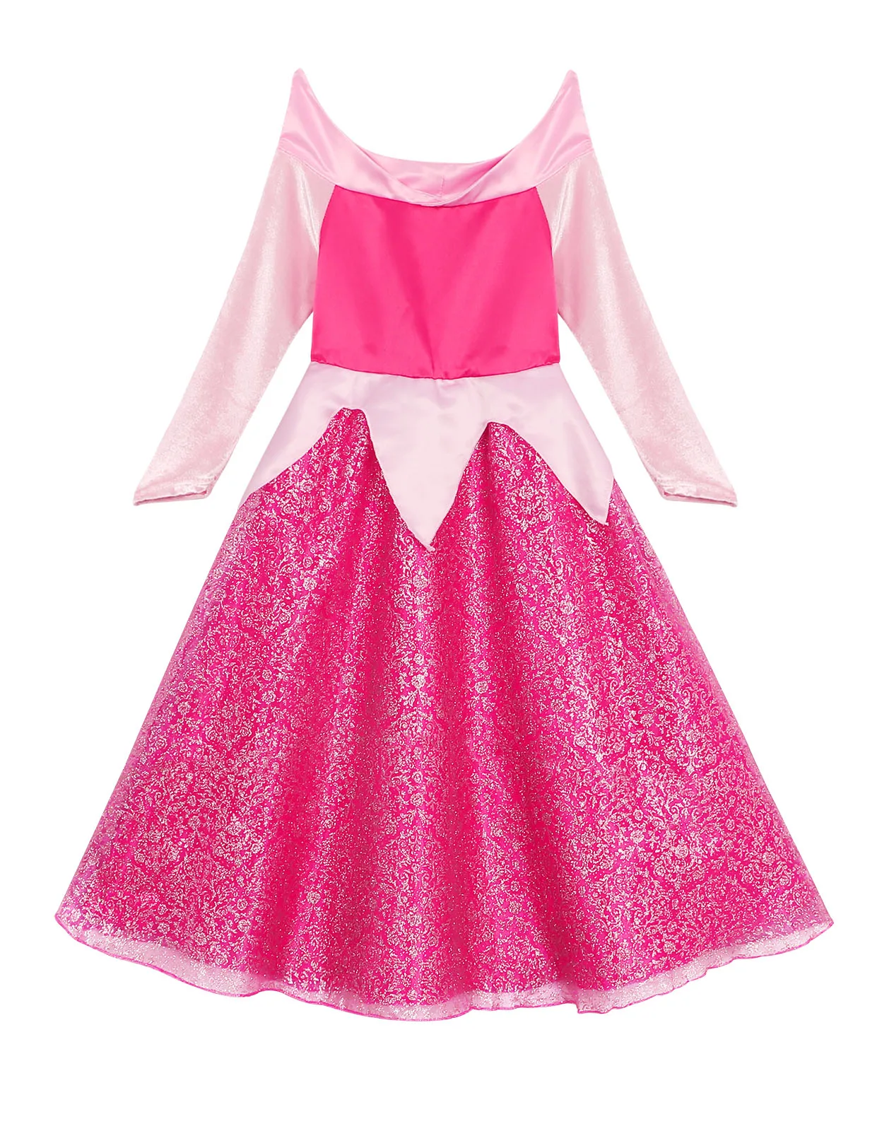 Jurebecia Aurora Princess Dress Sleeping Beauty Fancy Dress Up Girls Halloween Birthday Party Gown With Accessories