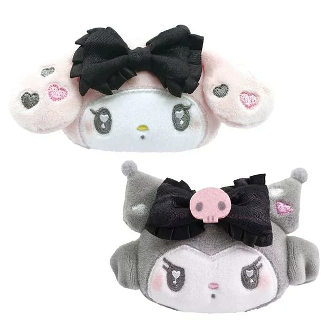 Japońskie Sanrio Kuromi melodia pluszowa lalka dekoracyjne słuchawki gumka do włosów kreskówki Kawaii Anime zabawki dla dzieci prezenty urodzinowe dla dziewczynek