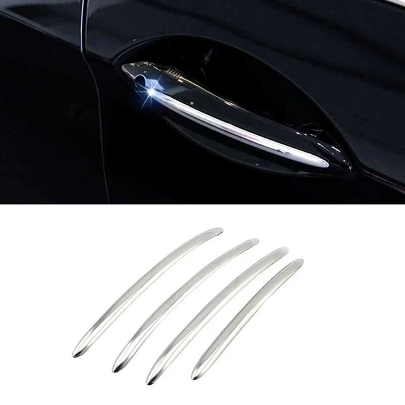 4Pcs Car Door Handle Cover Trim Stainless Steel For BMW 5 Series F10 F11 F18 2011-2017 Carbon Fiber/Bright Black/Silver