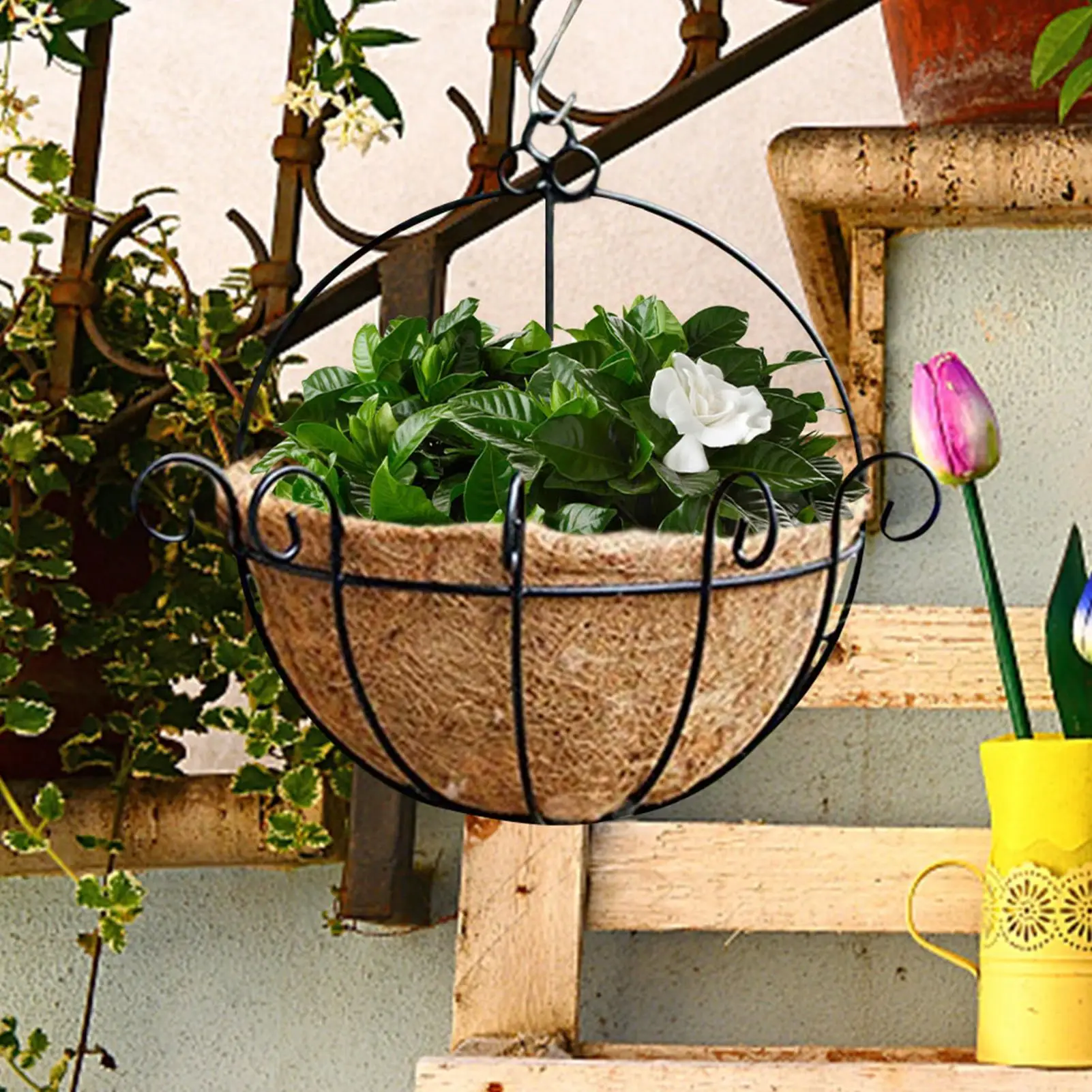 10/12/14 Inch Inch Hanging Basket Liner Round Coconut Liners sturdy for Planter Natural Coco Basket Replacement Liners Cushion ﻿