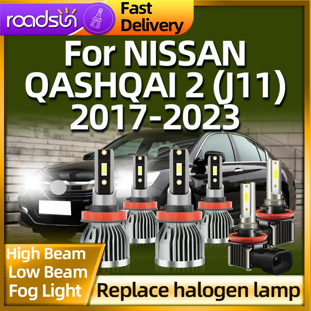 

Roadsun H11 H9 12V LED Headlight Truck Light Bulb H8 26000Lm For NISSAN QASHQAI 2 (J11) 2017 2018 2019 2020 2021 2022 2023