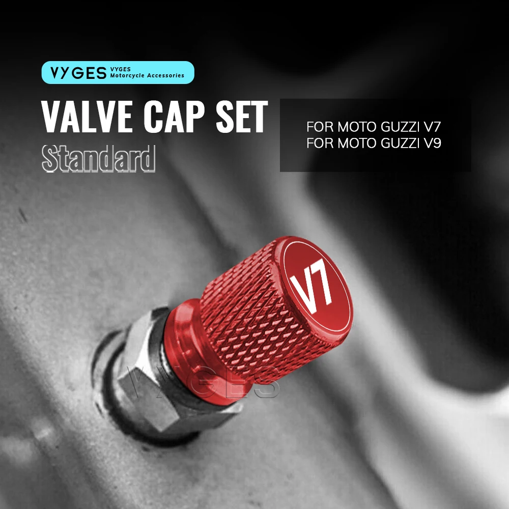 For Moto Guzzi V7 V 7 V9 V 9 Motorcycle Accessories Standard Valve Cap Set Tire Caps Set CNC aluminum