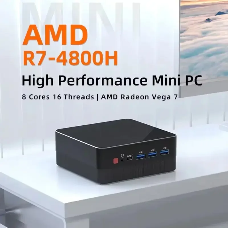 ZXIPC AMD Ryzen7 5800H 4800H 4500U Mini PC Computer Gaming Pocket Dual LAN WIFI6 BT 5.2 Ryzen5 5500U 5825U NUC Office DDR4 NVMe