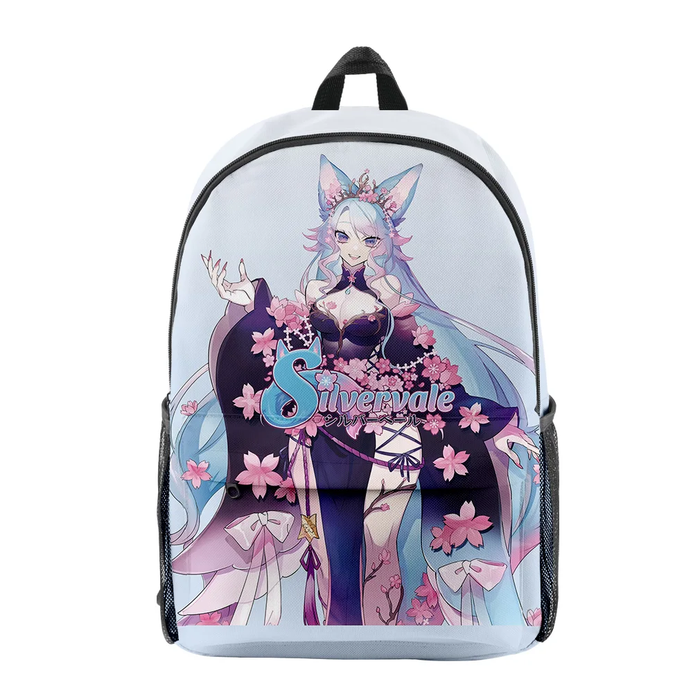 

Popular Silvervale VTuber Anime pupil Bookbag Notebook Backpacks 3D Print Oxford Waterproof Boys/Girls Fashion Travel Backpacks