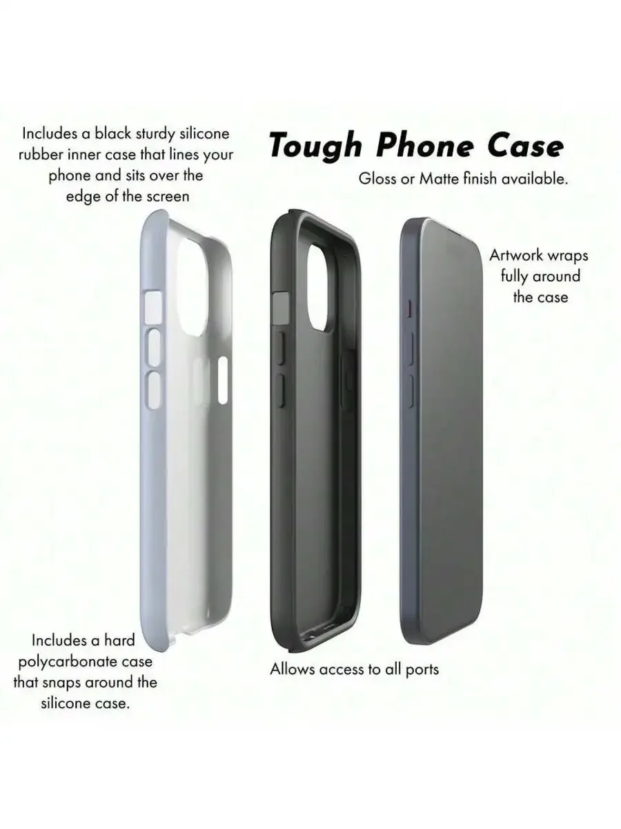 

Tough Phone Case For iPhone 15 14 13 12 11 X Impact Resistant Polycarbonate TPU Protective Cover