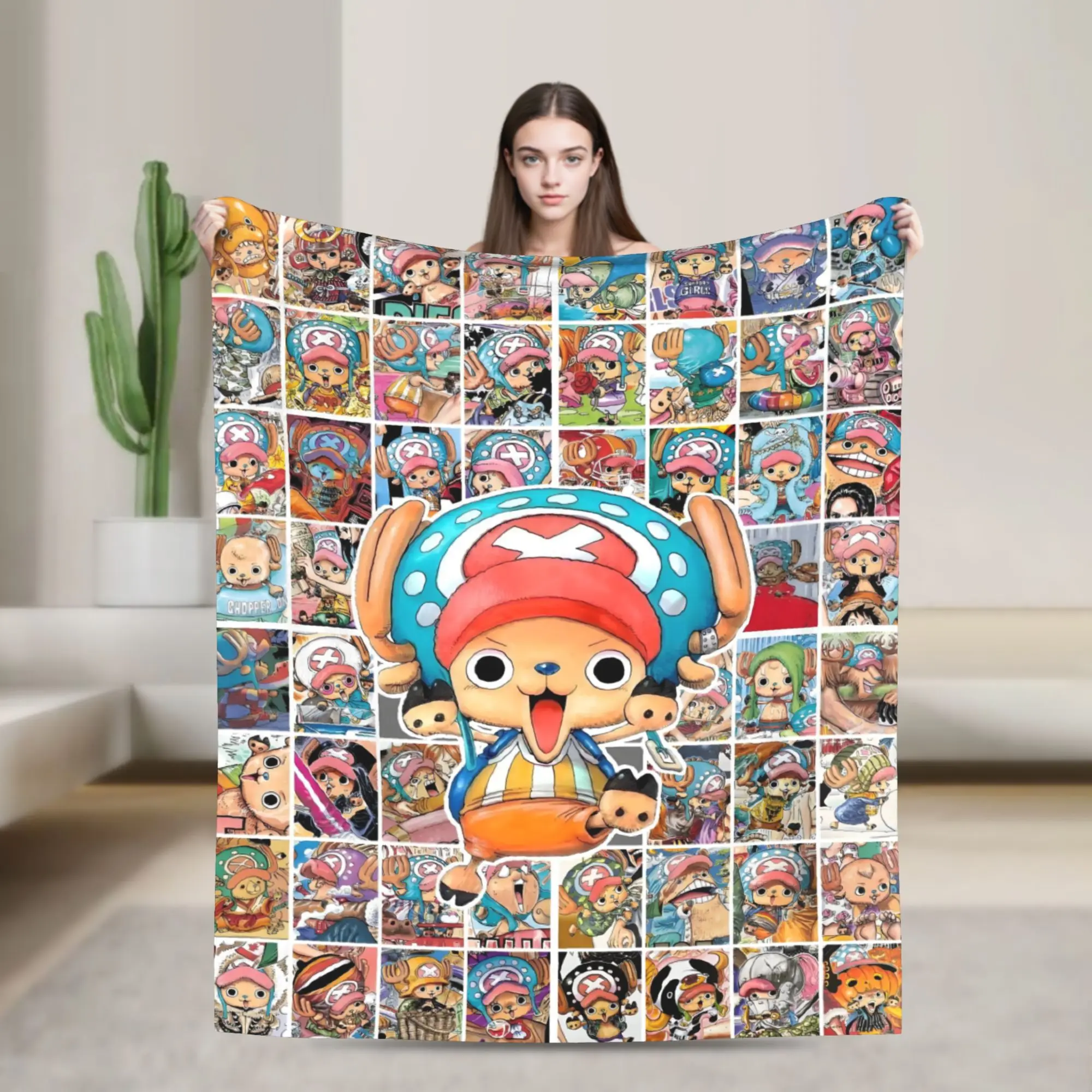 Custom Chopper Janpan Anime Blanket 3D Printed Soft Flannel Fleece Warm Popular  Throw Blankets for Travel Bedding Sofa Quilt