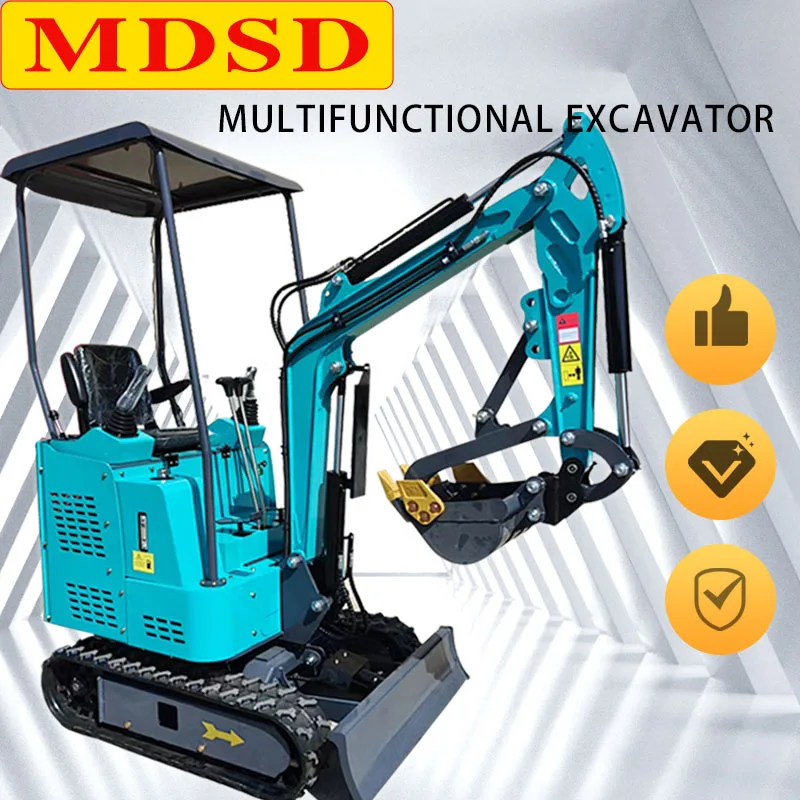 Factory Direct Sales 1.2 Ton Mini Crawler Excavator EPA EURO5 Engine Hydraulic Excavator Agricultural Excavator Customized Sale