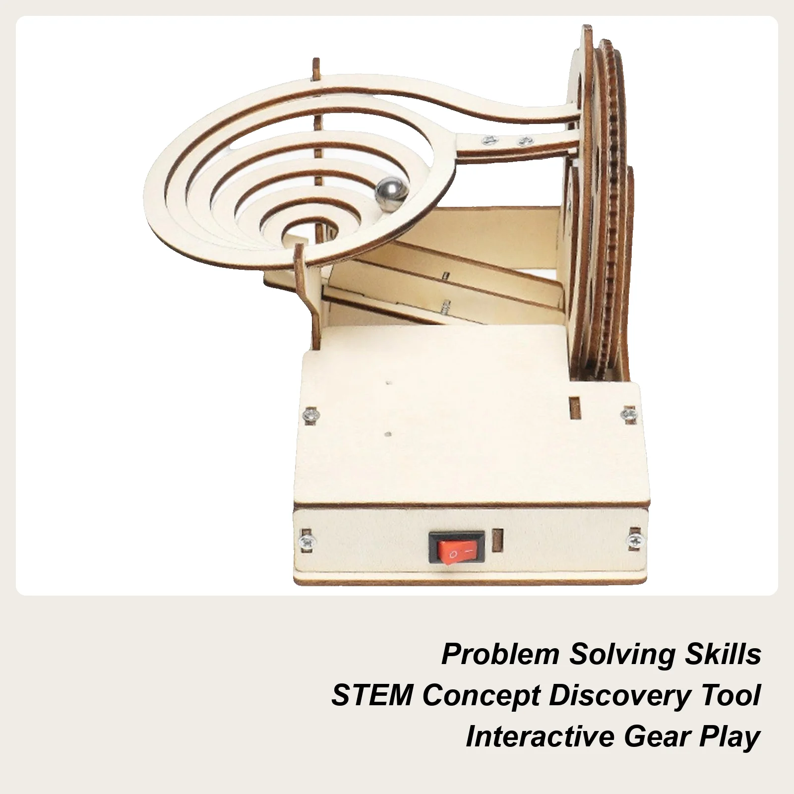 ชุดตัวต่อไม้แบบกลไก ของเล่นวิทยาศาสตร์ไม้แบบกลไก ของเล่นรางเฟือง สำหรับเด็กชายและเด็กหญิง กิจกรรมที่บ้าน ศูนย์กิจกรรม โรงเรียน การเดินทาง