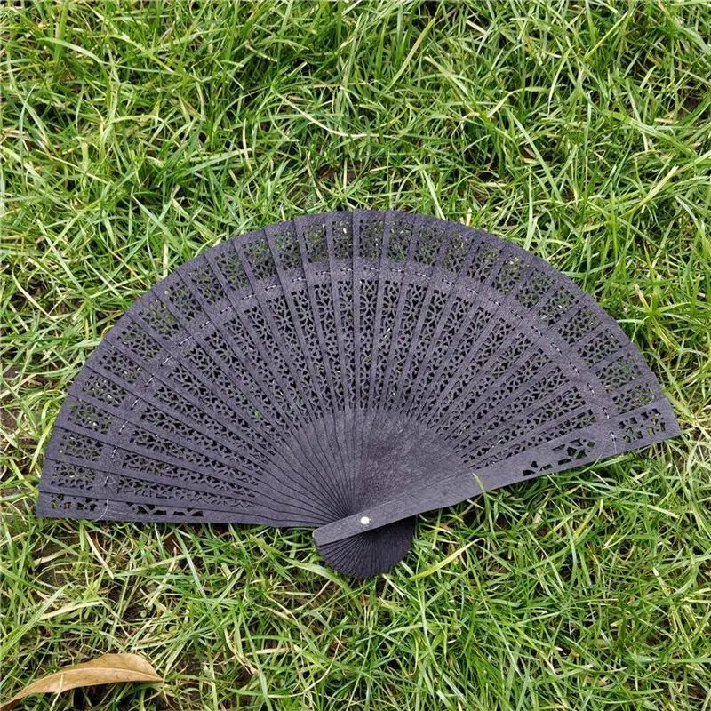 Handmade Hollow out Stackable Sandalwood Fan Ancient Style Bone Frame Easy to Open And Close Summer Practical Home Use Fan