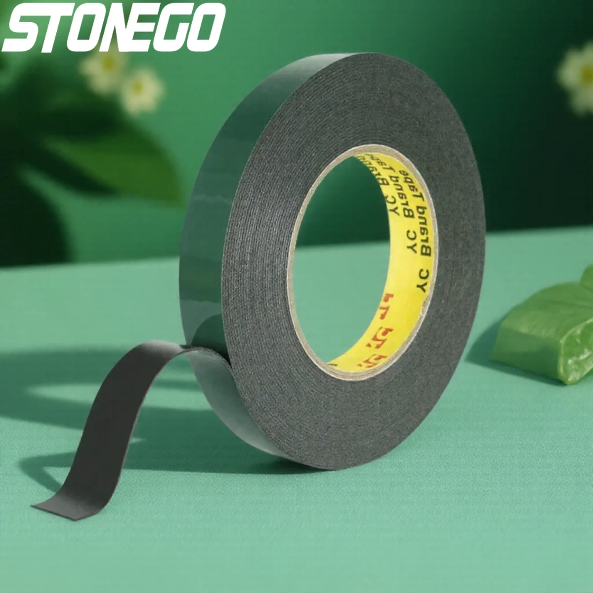 

1 рулон полиэтиленовой пенопласта, двусторонняя клейкая лента, черная амортизирующая губчатая лента для офисного использования, высококачественное изготовление и упаковка