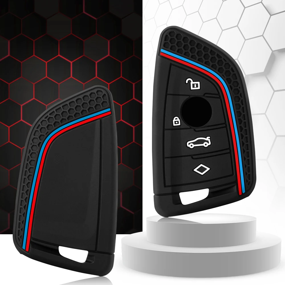 Silicone Remote Car Keychain Holder Key Case Cover for BMW F48 F46 F10 F20 F30 X1 X2 X3 X4 X5 X6 Z4 1 2 3 4 5 6 7 Serie 7 Wallet