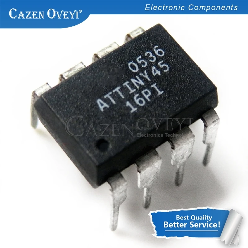 

10 шт./партия ATTINY45-20PU ATTINY45 DIP-8 ATTINY45-16PI