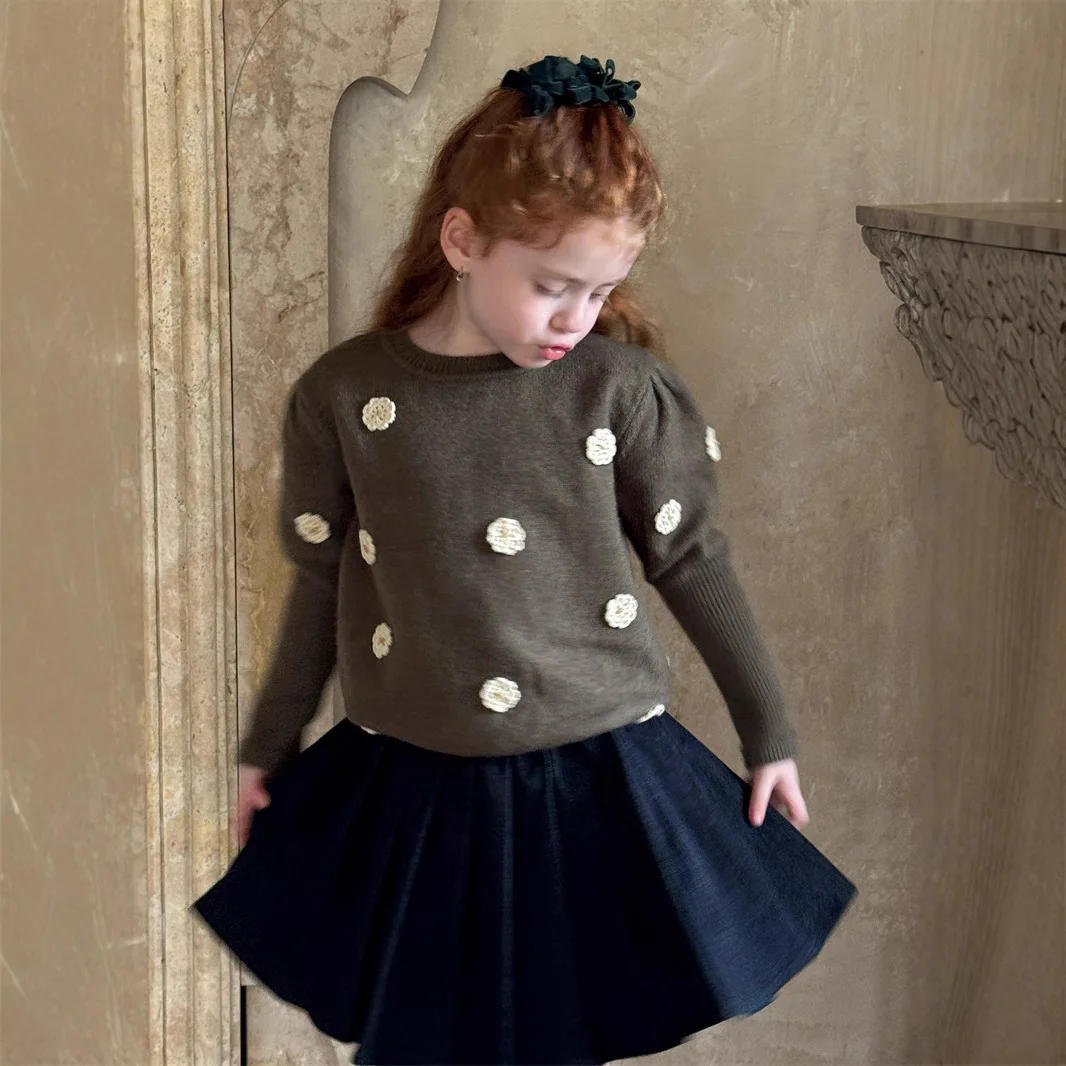 

Sheep Leg Sleeve Knitted Crochet Sweater Fashion 2025 Spring and Autumn Casual Knitted Sweater