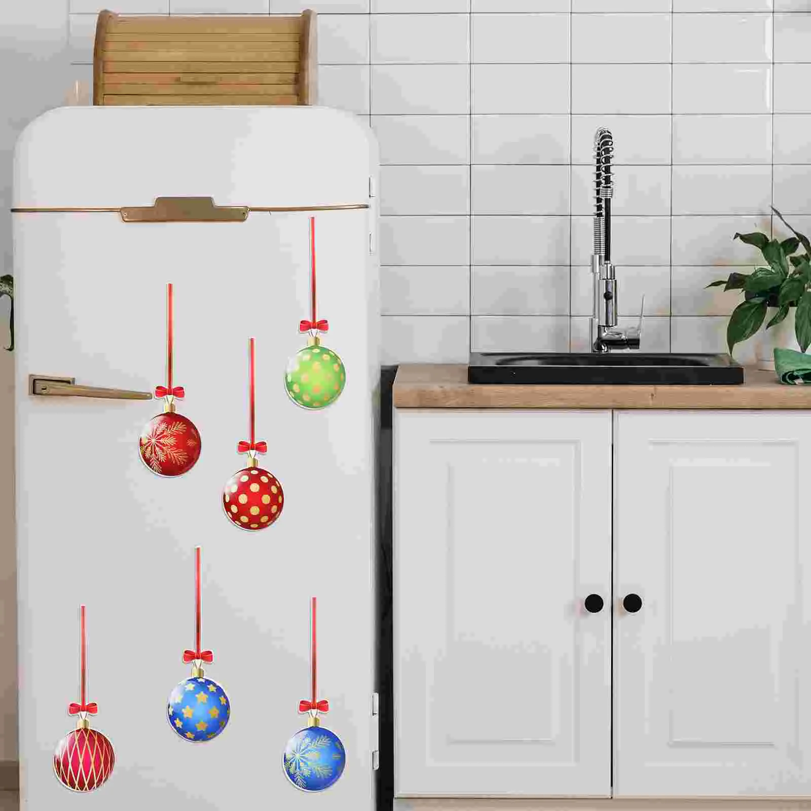 12 Pcs Christmas Magnetic Garage Door Stickers Candy Combination Holiday Decoration Refrigerator Magnets Car
