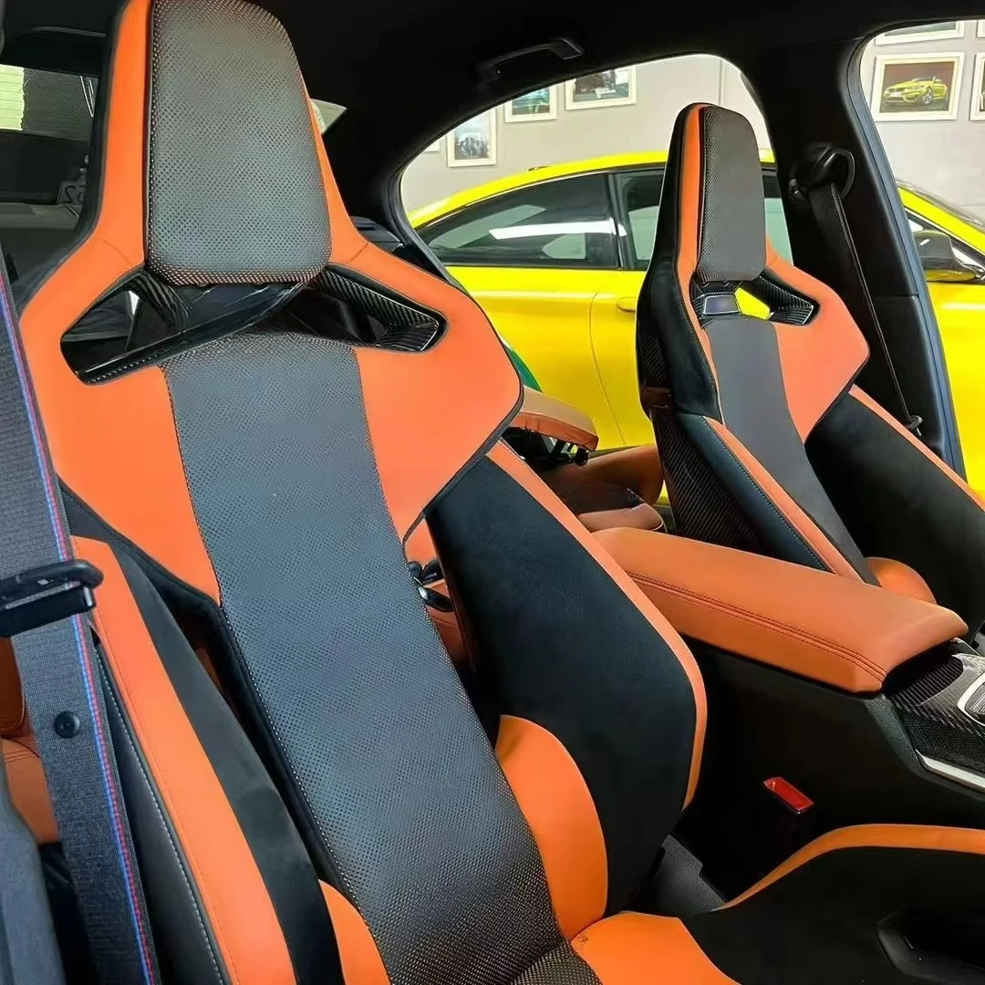 G80 Dry Carbon Fiber Seat Buckle for  M2 M3 M4 G80 G82 G87 Seat Backrest Auto Interior Trims 2021+