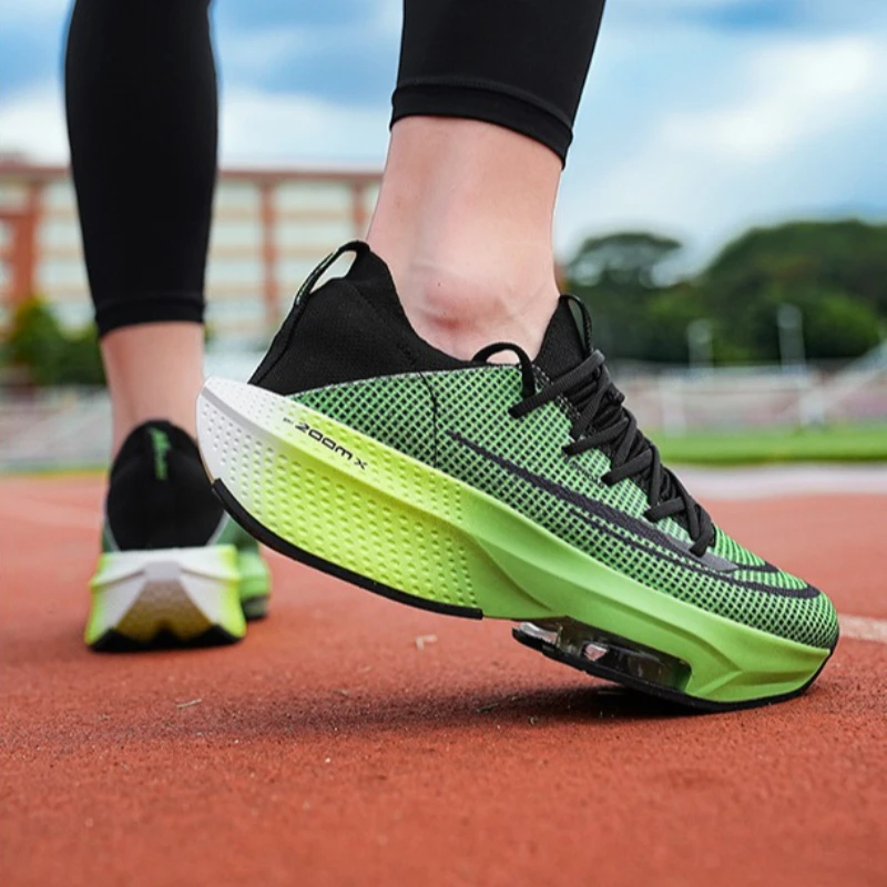 Men Women Sneakers Four Seasons Mesh Breathable Light Thick Sole Outdoor Casual Racing Running Shoes Couples Speed Sports Shoes