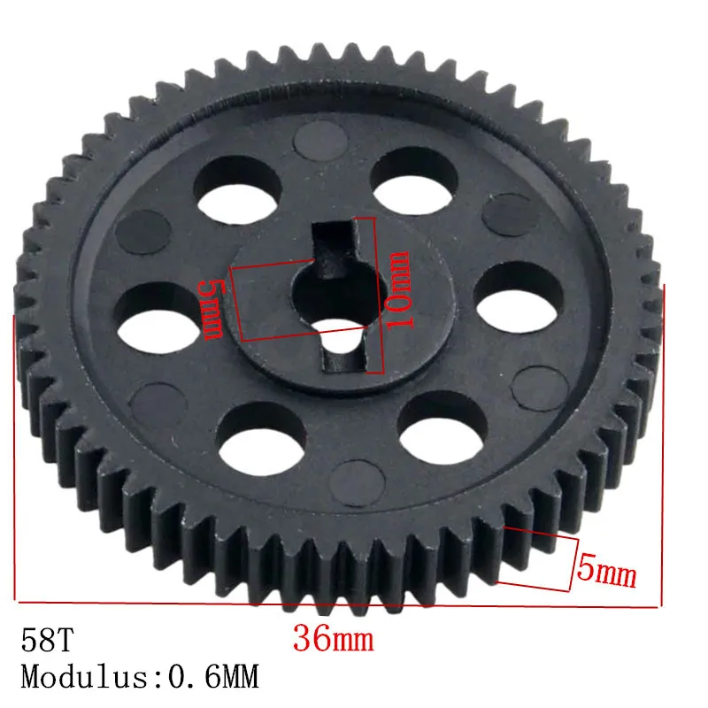 03004 Diff. Main Gear 58T HSP RC Remote Control Car Parts 1/10 Baja Himoto Racing XEME FLYING FISH Pro 94103 94123